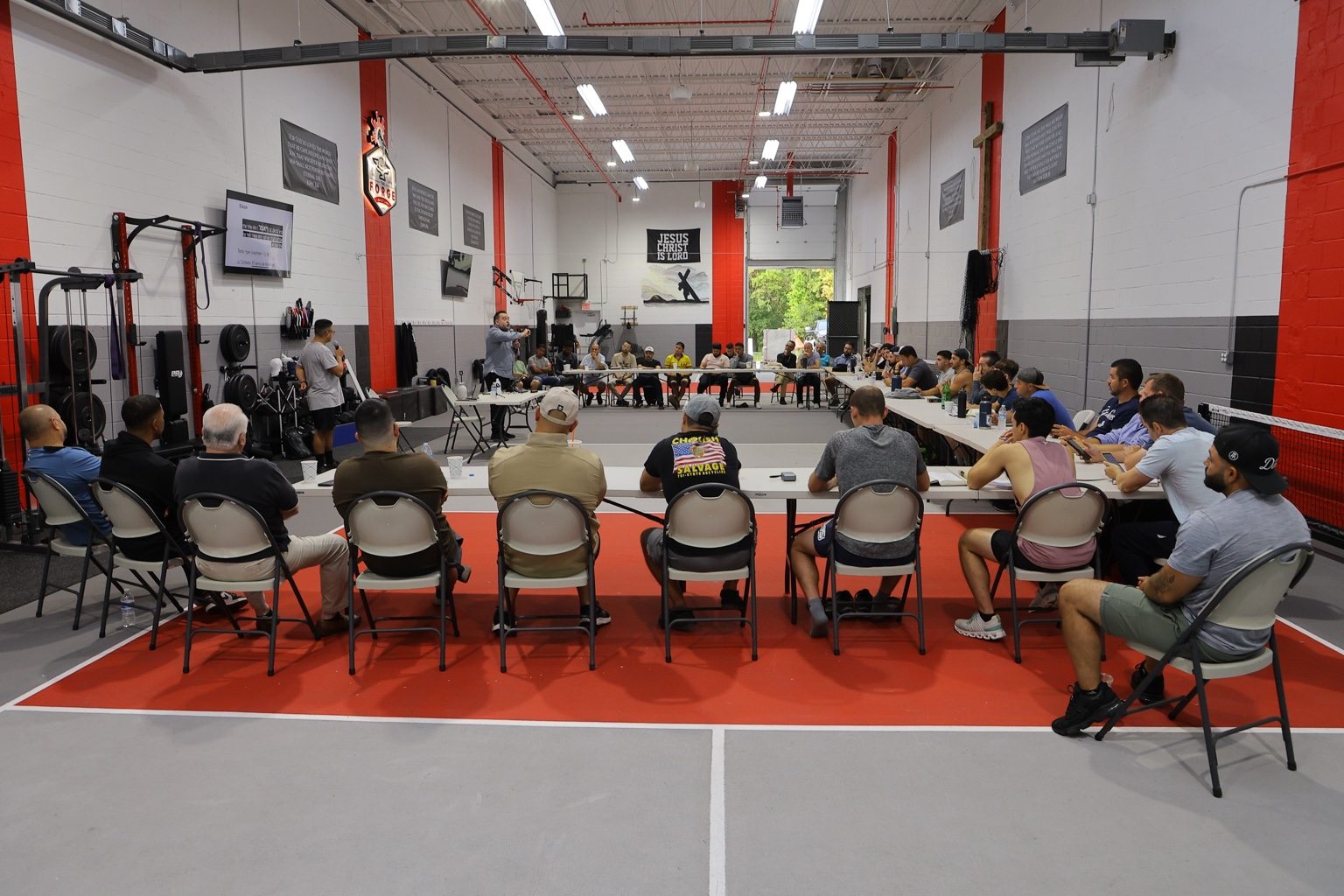 Men studying together at The Forge